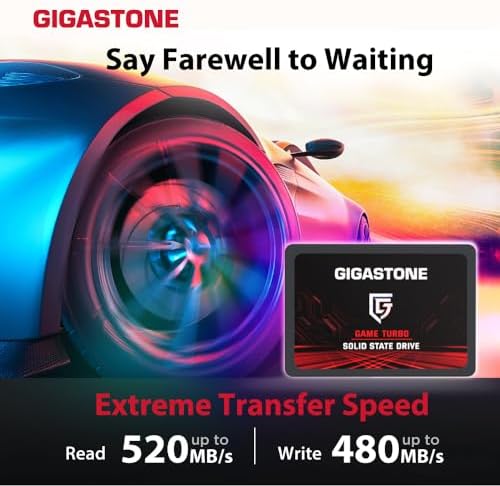 Upgrade Your Laptop or PS4 with Gigastone SATA SSD 128 GB 2-Pack – Lightning-Fast 510 MB/s 2.5″ Internal Solid State Drives for Unmatched Performance and Reliability, Perfect for Gaming and Everyday Tasks