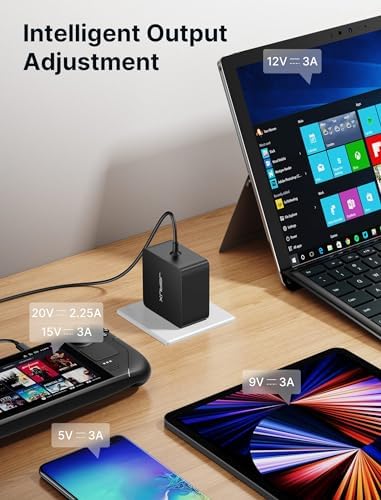 JSAUX 45 W USB C Charger with 5 FT PD 3.0 Cable – Ultimate Fast Charging Solution for Steam Deck, OLED Switch, Mac Book & More – Optimal Power Delivery for i Phone 16/15, Samsung Galaxy S25/S24/S23/S22, i Pad, Pixel Devices – Compact, Durable, and Universally Compatible Charging Accessory