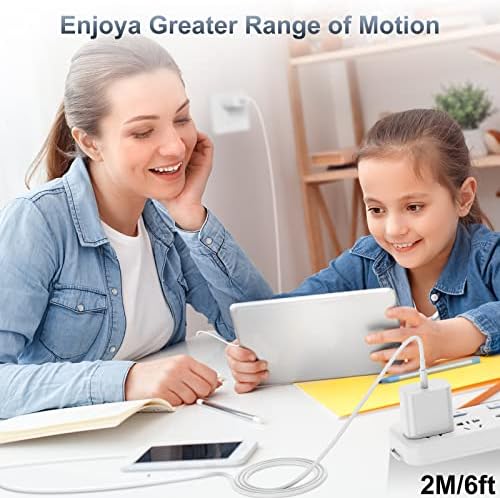 High-Efficiency 20 W USB-C Fast Charger for i Phone 16 & i Pad Pro – Versatile 6 ft & 10 ft Type C Charging Cables with Robust Wall Adapter for Quick Power Boosts – Perfect for i Phone 16 Pro Max, 15 Plus, and All i Pad Models – Maximize Your Charging Flexibility and Efficiency