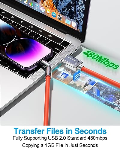 AICase 120 W Magnetic Charging Cable – 3-in-1 Fast Charger with 540° Rotating Connector for Lightning, Type C, and Micro USB Devices – Ultimate Versatile and Tangle-Free Charging Solution for Home and Office Use