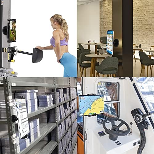 Magnetic Tablet Holder: Versatile Mount for i Pad, i Phone, and Nexus Devices – Strong Magnetic Base for Secure Attachment to Vehicles, Cabinets, and Metal Surfaces – 360-Degree Rotatable Stand for Optimal Viewing Angles – Enhance Productivity and Multitasking Efficiency – Compatible with 4.7″ to 12.9″ Screens – Sleek Design for Any Environment