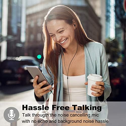 Joymiso Kids and Small Ears Tangle-Free Earbuds – Comfortable Lightweight In-Ear Headphones with Microphone and Volume Control, Perfect for Gaming and Studying, Includes Durable Case for Easy Storage and Enhanced Compatibility with Cell Phones and Laptops