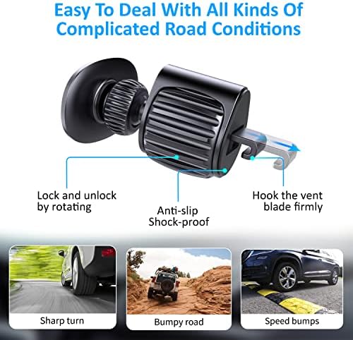 TT&C 2-Pack Ultra-Strong Magnetic Phone Mount for Car – Advanced N52 Magnet Technology, 8 Magnets & 4 Metal Plates Included, Universal Compatibility for Samsung Galaxy S24/S23/S22/S21 & All Smartphones/Tablets, 360° Rotation for Hands-Free Convenience and Secure Stability