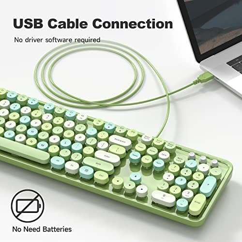 Illuminate Your Workspace with the Large Print Backlit Keyboard – Ergonomic USB Wired Multimedia Keyboard with Rainbow LED Lighting for Enhanced Comfort and Visibility on Windows PCs & Laptops