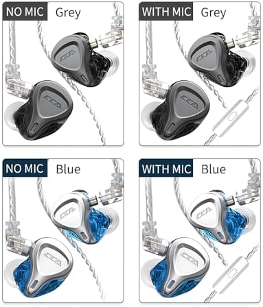 Elevate Your Sound Experience with CCA CSN Dual Driver IEM Earbuds – High-Fidelity In-Ear Monitors for Musicians | Removable C-Pin Cable, Built-in Mic, and Noise Isolation | Stylish Blue Design for Ultimate Comfort and Performance