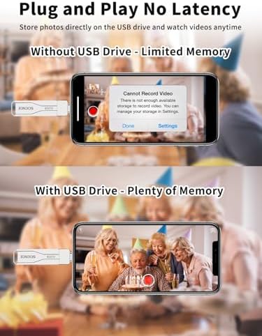 Unleash Your Digital Freedom with the SCICNCE 512 GB Flash Drive: Effortless Plug and Play Memory Stick for i Phone, i Pad, Android, and PC – Ultimate Storage Solution for Photos, Videos, and Documents in Sleek Metal Silver Design – Fast Transfers, No App Required, Perfect for On-the-Go Backup