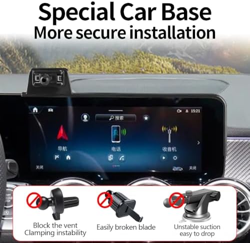 Premium Dashboard Phone Holder for Mercedes Benz GLB (2020-2025) & EQB (2022-2024) – Secure, Scratch-Resistant Smartphone Cradle for i Phone, HUAWEI, and Samsung – Effortless One-Hand Operation with Non-Slip Grip for Enhanced Driving Safety and Connectivity