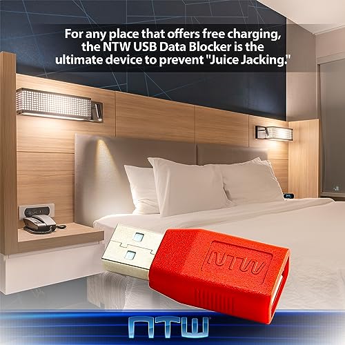 Secure Your Charging: NTW USB-A to USB-C Data Blocker – Essential Juice Jacking Protection Adapter (5 Pack) for Safe Power Transfer, Compatible with Smartphones and Laptops, Portable Design for Travel and Daily Use