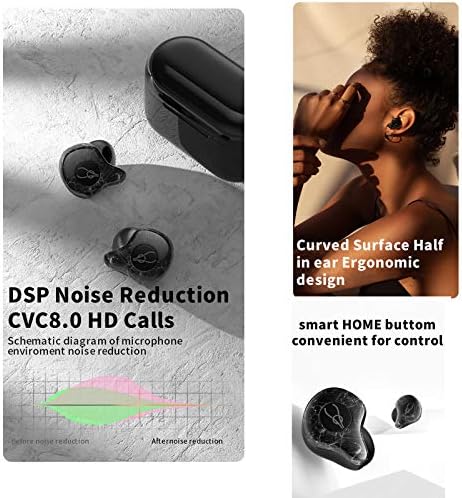 Sabbat M200 Bluetooth 5.3 Wireless Earbuds – Immersive Heavy Bass with Noise Cancellation, High-Fidelity Sound for Audiophiles – Ergonomic Fit, Quick Charge, Long-Lasting Battery, Universal Device Compatibility for All Music Lovers