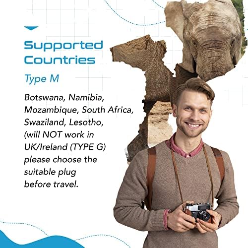 Ultra-Compact 5-in-1 Travel Power Adapter for India, Pakistan & More – Rapid Charge 3.1 Dual USB & USB-C Ports for Bangladesh & Maldives – Lightweight Design for Effortless Global Device Charging on Your Journeys