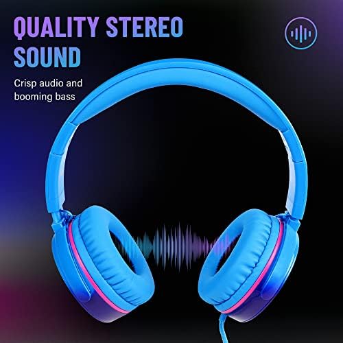 Rockpapa Ultra-Light Foldable Wired Headphones with Integrated Microphone – Premium Stereo Sound for All Ages, Perfect for Travel with Tangle-Free Cord and 3.5 mm Compatibility – Sleek Black/Grey Design for Everyday Listening and Virtual Meetings