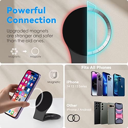 Revolutionize Your Work and Travel with the Cloud Valley Magnetic Phone Holder – Adjustable Tripod Mount for Mag Safe i Phones, Perfect for Laptops and Cars – Enhanced Stability with 1/4″ Screw & Metal Ring, Sleek Black Design for Effortless Connectivity and Multitasking Efficiency.