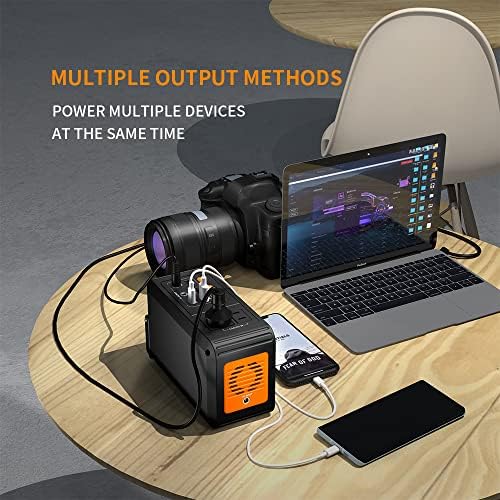 Ultimate HOWEASY 120 W Portable Power Bank – 24000 m Ah High-Capacity Laptop Charger with Dual AC Outlets, Triple DC Ports, and Dual USB QC3.0 Fast Charging – Perfect for Camping, Travel, and Emergency Power Supply with Built-in LED Light