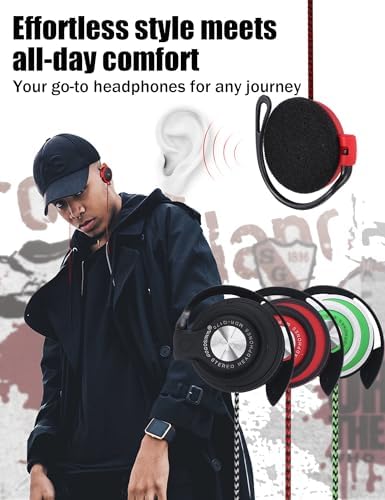 Vibrant Pink Over-Ear Kids Earbuds with Secure Earhooks – Perfectly Designed Audio Companion for Ages 3-8, Ideal for School, Home, and On-the-Go Listening with Universal 3.5 mm Compatibility for Phones and PCs