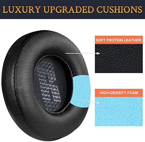 Transform Your JBL Live 460 NC Headphones with SOULWIT Premium Replacement Ear Pads – Luxurious Protein Leather & Noise Isolation Foam for Enhanced Comfort and Immersive Sound Experience – Effortless Installation in Stylish Grey