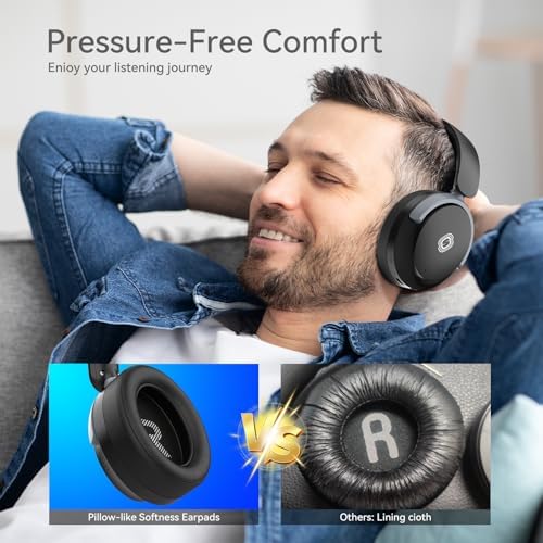 Experience Next-Level Audio with Stylish Pink Wireless Over-Ear Headphones – Premium Noise Cancellation, Hi-Fi Stereo Sound, and 30-Hour Playtime for Unmatched Comfort in Travel and Home Office Use, Featuring Immersive Deep Bass and Foldable Design for Effortless Portability and Extended Listening Pleasure