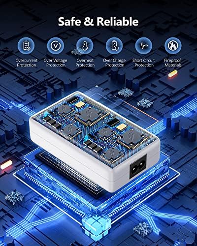 Ultimate 8-Port USB Charging Hub – 60 W Multi-Device Power Station with Smart LCD Display for Rapid Charging – Compact and Travel-Friendly Design for i Phone, i Pad, Samsung & Android Devices – Efficient Power Management for Seamless Device Charging