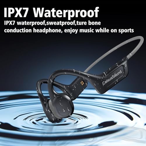 Bone Conduction Wireless Earbuds – Sport-Ready IPX7 Waterproof Headphones with Bluetooth 5.3, Open-Ear Design for Enhanced Awareness, 10-Hour Battery Life Perfect for Running, Cycling, and Gym Workouts in Vibrant Light Orange – The Ultimate Blend of Safety, Comfort, and Performance