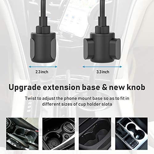 Universal Cup Phone Holder for Cars and More – Adjustable Long Neck Mount for All 4-7 Inch Smartphones – Non-Slip Cradle Compatible with i Phone, Samsung, Google – Ideal for Vehicles, Golf Carts, and Treadmills – Enhance Convenience and Safety While Driving or Exercising