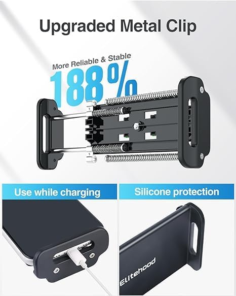 Premium Aluminum Dual Ball Head Tablet Holder for Microphone Stands – Versatile i Pad & Smartphone Mount for Musicians and Presenters – Adjustable Side-Mount Design for 4 to 12.9-Inch Devices – Lightweight, Durable, and Easy to Transport – Enhance Your Performance with Optimal Device Accessibility and Stability