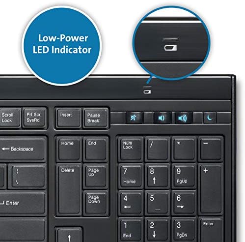 Kensington Slim Type Wireless Quiet Keyboard – Sleek, Low-Profile Design for Ultimate Typing Comfort on Windows & Mac Devices, Enhanced Wireless Connectivity for a Clutter-Free Workspace