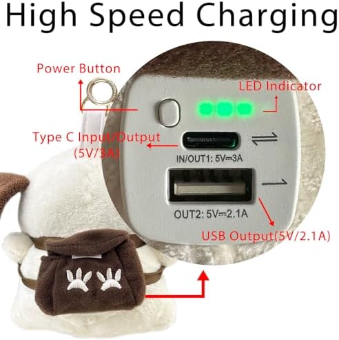 Paw-sitively Powerful: Dog-Themed Fast Charging Portable Power Bank for Smartphones & Micro Devices – Sleek B/White Battery Pack with Enhanced Compatibility for On-the-Go Charging Solutions
