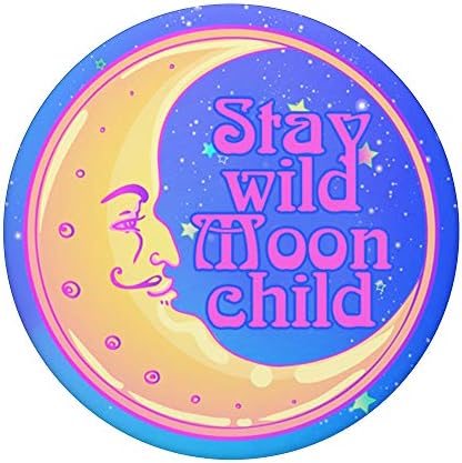 Celestial Boho Pop Socket – Whimsical Moon Design for Enhanced Phone Grip | Versatile Swappable Stand Perfect for Pastel Goth and Witchy Aesthetics | Secure Hold for Effortless Selfies, Texting, and Hands-Free Viewing | Durable Accessory to Showcase Individuality and Elevate Your Mobile Experience