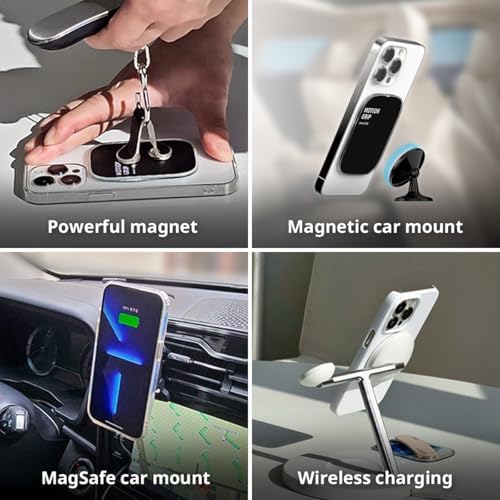 Transform Your Smartphone Experience with the Innovative 360-Degree Magnetic Motion Grip – Ergonomic Phone Holder for Effortless Navigation and Enhanced Usability, Compatible with Mag Safe for Hassle-Free Wireless Charging, Lightweight Design with Sleek Mirror Finish for Sophisticated Style, Ideal for Selfies, Video Calls, and Hands-Free Operation