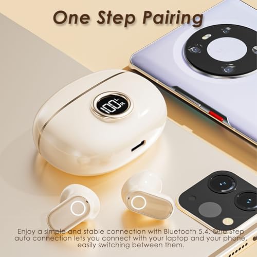Ultra-Compact Bluetooth 5.4 Sport Earbuds for Small Ears – IPX5 Waterproof Mini Earbuds with Exceptional Stereo Sound Quality for Active Lifestyles – Discreet Comfort for All-Day Use