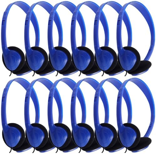 Bulk 25 Pack Kids Wired Headphones – Durable Adjustable Earphones for Classroom Learning, Ideal for Students and Toddlers – Enhanced Compatibility with Tablets and Computers – Comfortable Fit for Extended Use in Group Settings