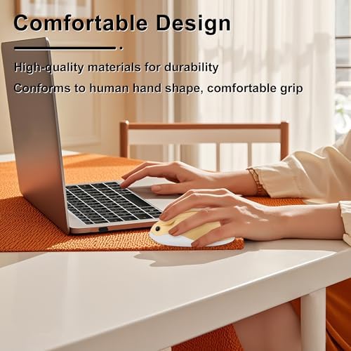 Adorable CHUYI Hamster Wireless Silent Mouse – 1200 DPI Lightweight Cordless Computer Mouse for Kids, Perfect Gift for Home, School & Travel – Fun & Functional Design in Light Blue