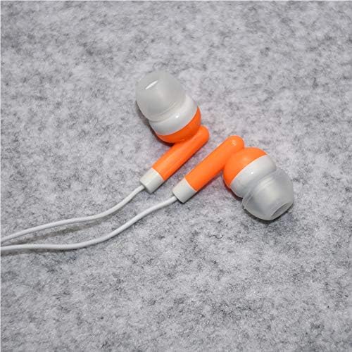 Bulk Pack CN-Outlet Orange Earbuds – Individually Bagged Headphones for i Phone, Android & MP3 Players – Perfect for Schools, Libraries & Hospitals – High-Fidelity Sound, Lightweight & Durable Design – 50 Count Audio Solution for Classroom & Professional Use