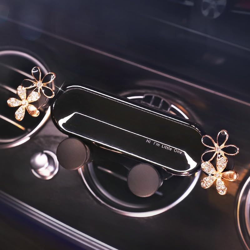 Elegant White Flower Air Vent Phone Holder by BNTR – Stylish Car Cellphone Mount for Smartphones, Perfect Stocking Stuffer Gift – Durable and Functional Vehicle Accessory for Safe Driving and Hands-Free Calls