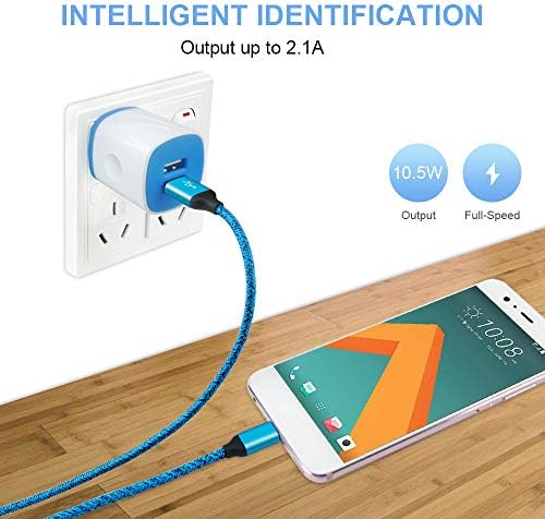 Ultra-Fast Type C Charger with USB Wall Plug – High-Speed Charging Block and Durable Nylon Braided Cable for Google Pixel 8, Samsung Galaxy S23 & More – Compact Design with Enhanced Compatibility for Home, Office, and Travel