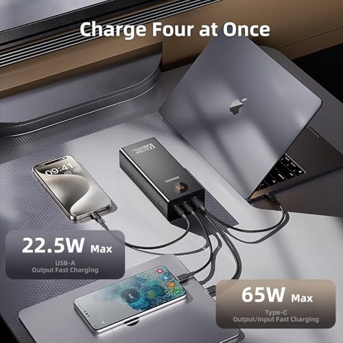 ROMOSS 30000 m Ah High-Capacity Power Bank with 22.5 W Fast Charging – Versatile Portable Charger for Multi-Device Compatibility including i Phone, i Pad Pro, Samsung – Triple Output & Input Design for Effortless Power Management on the Go