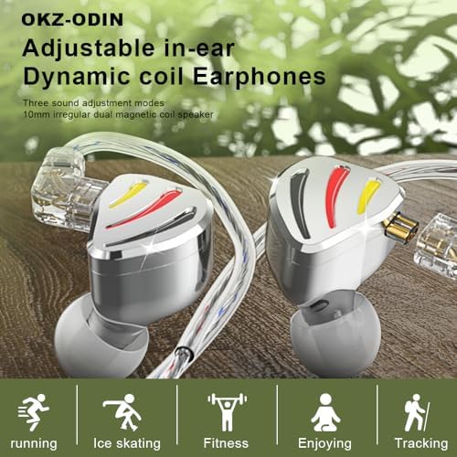 Elevate Your Audio Experience with QKZ-ODIN High-Fidelity Gaming Earbuds – Premium Wired In-Ear Monitors Featuring Enhanced 10 mm Dynamic Driver for Rich Deep Bass and Crystal-Clear Sound | Customizable Detachable Cable for Personalized Use | Perfectly Designed for Gaming, Music Enthusiasts, and Conference Calls – Ultra-Lightweight Ergonomic Build for All-Day Comfort and Enhanced Focus