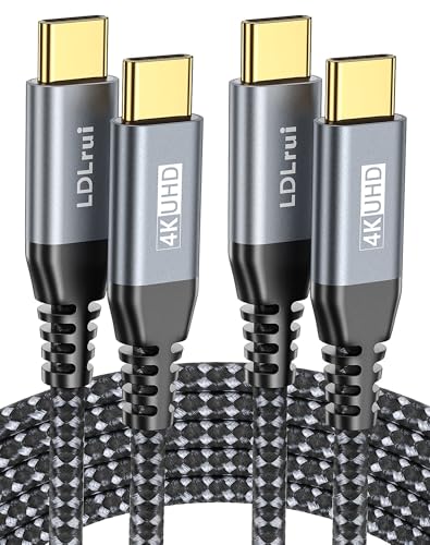 High-Speed USB C Cable 3-Pack: 20 Gbps Data Transfer, 4 K@60 Hz UHD Display & 100 W Fast Charging – Versatile Lengths (1 FT, 3 FT, 6 FT) for Ultimate Compatibility with Dell, Samsung T7, Sandisk & More