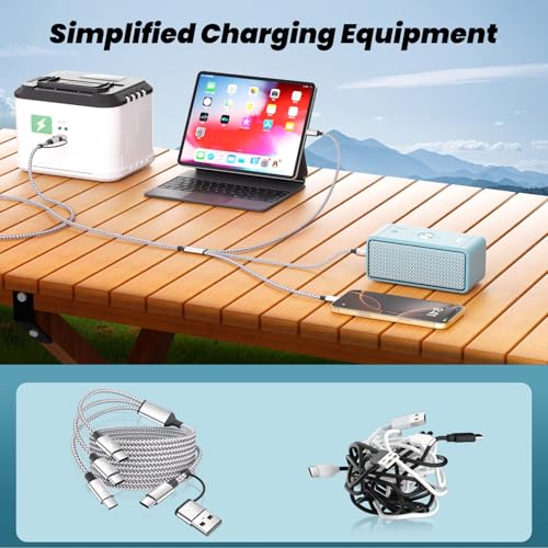 Ultimate Travel Companion: 5 ft USB C Splitter Multi Charging Cable – Dual USB A/C to 3 Type-C Ports for Fast Charging of i Phone 16/15 Series, Tablets & More – 2 Pack for Convenience and Enhanced Compatibility