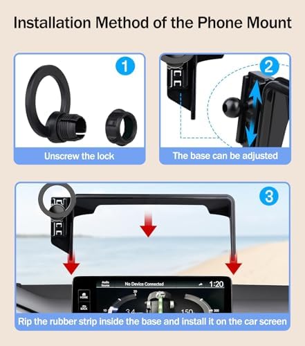 Hesanzol Magnetic Car Phone Mount for Honda CR-V (2017-2022) – Ultimate 5/7-Inch Touchscreen Holder for Effortless Navigation Access and Hands-Free Communication – Must-Have Driving Companion for Enhanced Safety and Convenience