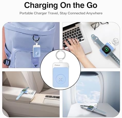 Compact Magnetic Apple Watch Charger Power Bank – 1500 m Ah Keychain Fast Charging Solution for All Models (Series 2-10, SE, Ultra) – Ultimate Portability and Enhanced Compatibility for On-the-Go Lifestyle