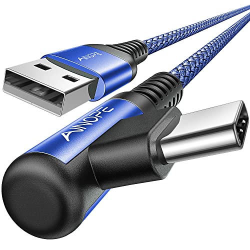 AINOPE Right Angle USB C Cable – 2-Pack (10 ft + 10 ft) Fast Charging 3.1 A Nylon Braided Charger for Enhanced Device Compatibility, Ideal for Gaming and Multitasking, Durable Black Design