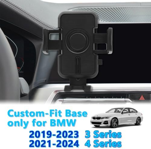 WAAPAK Premium Car Phone Holder Mount for 2014-2023 BMW 3 & 4 Series – Ultimate Smartphone Cradle for Safe Navigation, Thick Case Compatibility, and Effortless Installation – Enhance Your BMW’s Interior with Sleek, Durable Design