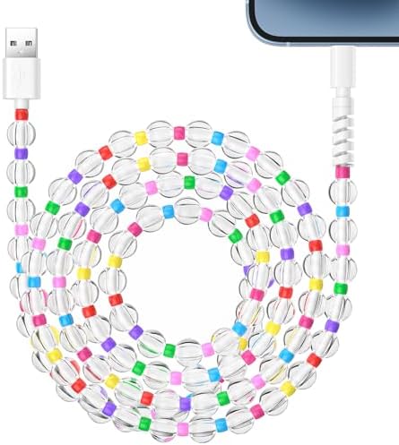 Aolcev 66 W Beaded Lightning Charging Cable – 6.6 FT MFi Certified USB A Charger for i Phone 14/13/12/11 Pro Max & i Pad – Fast Charging, Durable Design, Perfect for Home & On-the-Go Power Needs
