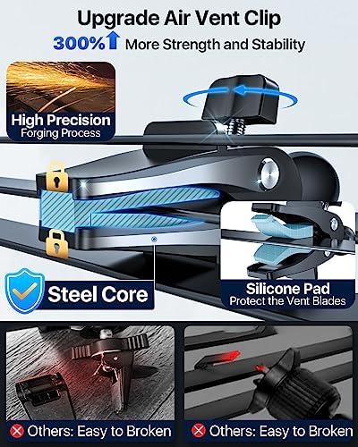 2025 Ultimate Car Phone Mount – Unmatched 80+ LBS Suction for Unshakeable Stability | Military-Grade Durability | Universal Dashboard, Windshield & Vent Holder for i Phone 15 Pro Max, Samsung & More | Sleek Dark Grey Design with Safety Certifications