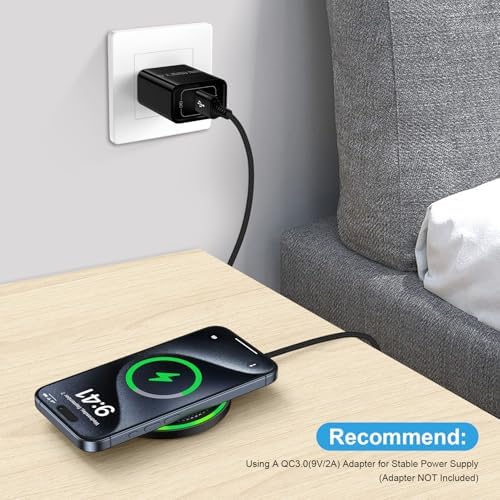 High-Speed Pixel 9 Pro & Samsung Galaxy S25 Wireless Fast Charging Pad – Dual Pack 15 W Charger Station for Pixel 9 A, 9 XL, 8, 7, 6 & Galaxy S25, S24, S23, S22, S21, S20 Ultra – Enhanced Safety, Compatibility & Efficiency – Ideal for Android Devices with Mute Indicator Light and Durable Design