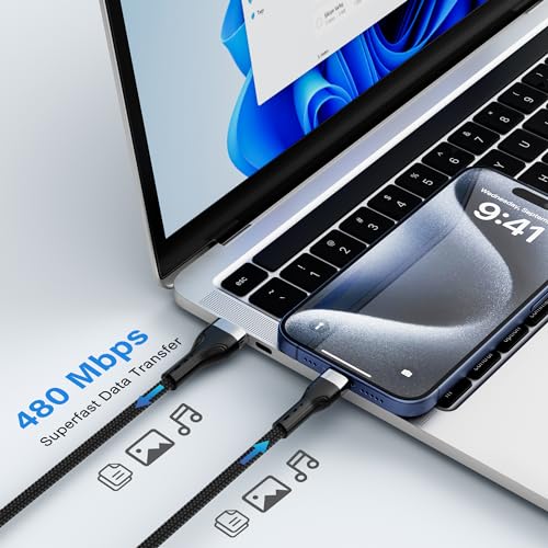Conable 10-Pack 1 FT USB A to USB C Charging Cables – Fast Charge Up to 3 A, Durable Nylon Braided Design, Ideal for i Phone 15, Galaxy S23 & More – Travel-Friendly Multi-Device Solution for Home and Office Use