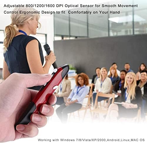 Transform Your Workflow with the Lychee Wireless Optical Pocket Pen Mouse – Compact 2.4 GHz Mini Air Mouse Featuring Adjustable 800/1200/1600 DPI for Ultimate Precision on PC, Laptop & Mac – Sleek Grey Design for On-the-Go Professionals and Students