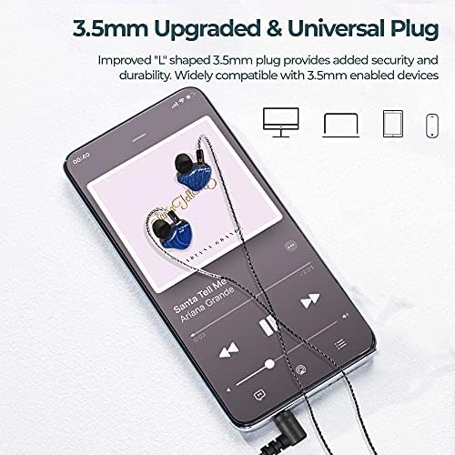 Premium Hi-Fi Dual Driver In-Ear Monitor Earbuds with Detachable Cable – Noise-Canceling Headset for Musicians, Singers & Audiophiles | Elegant Wood Grain Design for Superior Sound Isolation and Versatile Compatibility