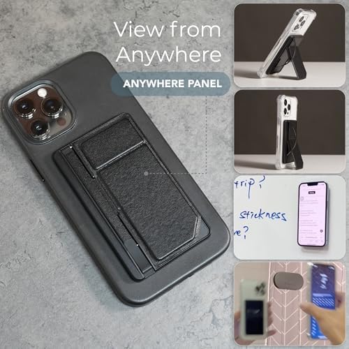 Mag Sleek Grip-X Magnetic Wallet with Advanced Anti-RFID Security | Ultra-Slim Card Holder & Versatile Phone Grip Stand for Mag Safe-Compatible i Phone 16 Pro Max, 15, 14, 13 | Stylish and Functional Mobile Accessory for Effortless On-the-Go Organization