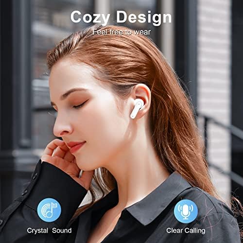 ZIUTY 2025 Wireless Earbuds – 50-Hour Playtime Bluetooth 5.3 Headphones with Deep Bass for HD Stereo Sound, IPX5 Waterproof for Active Lifestyles, Ergonomic Fit with Built-in Mic for Seamless i Phone & Android Connectivity – Elevate Your Audio Journey